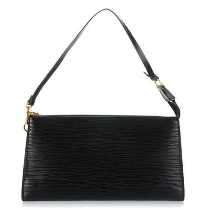 Louis Vuitton Epi Pochette Accessories 24 Black 1 of 7