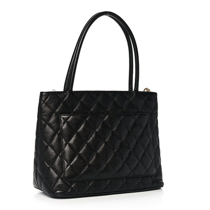 Chanel Caviar Quilted Medallion Tote Black 3 of 19