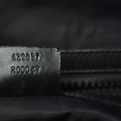 Gucci Techno Canvas Web L'Aveugle Par Amour Embroidered Double Buckle Backpack Black 7 of 14