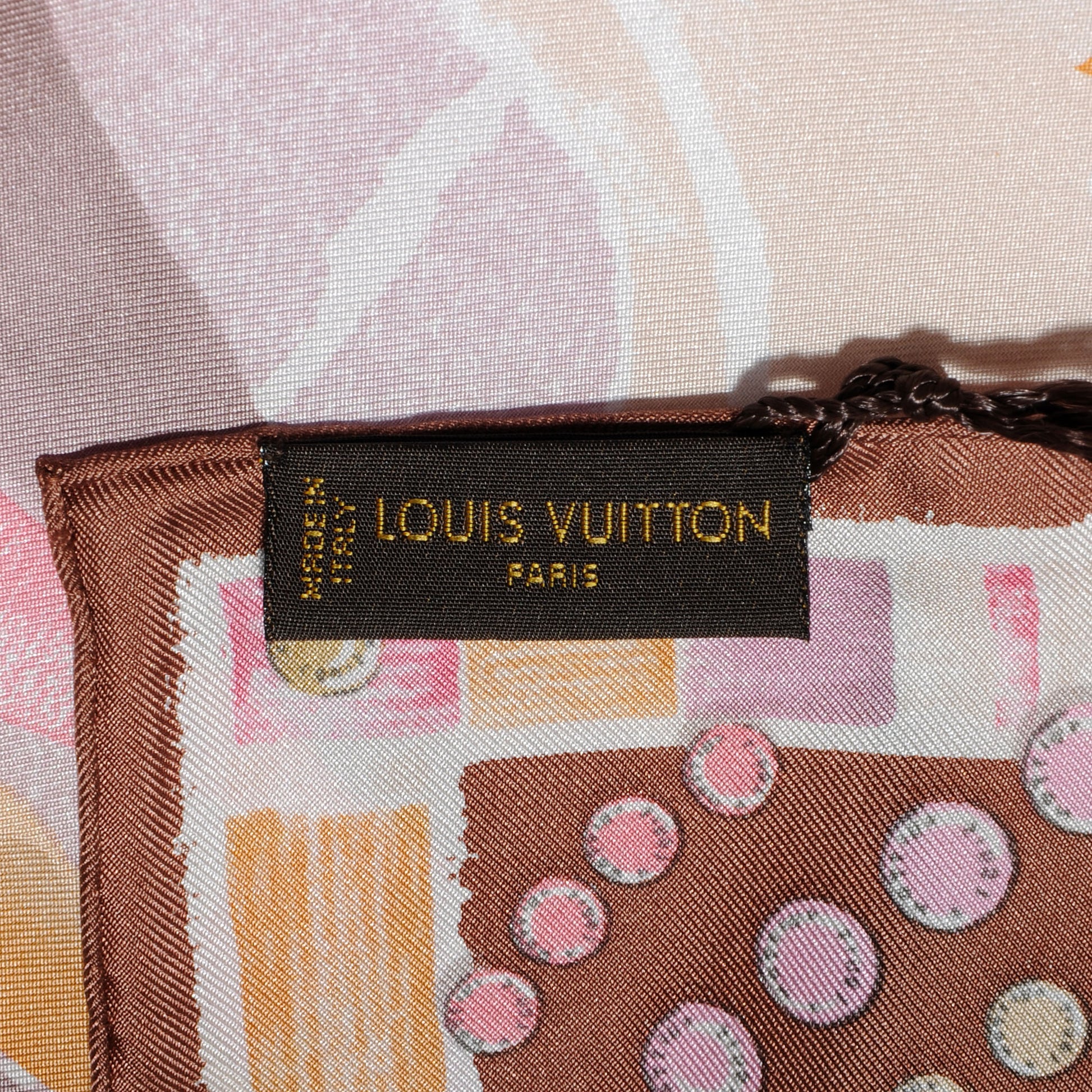 Louis Vuitton Silk Escale Square Scarf Fuchsia 5 of 5