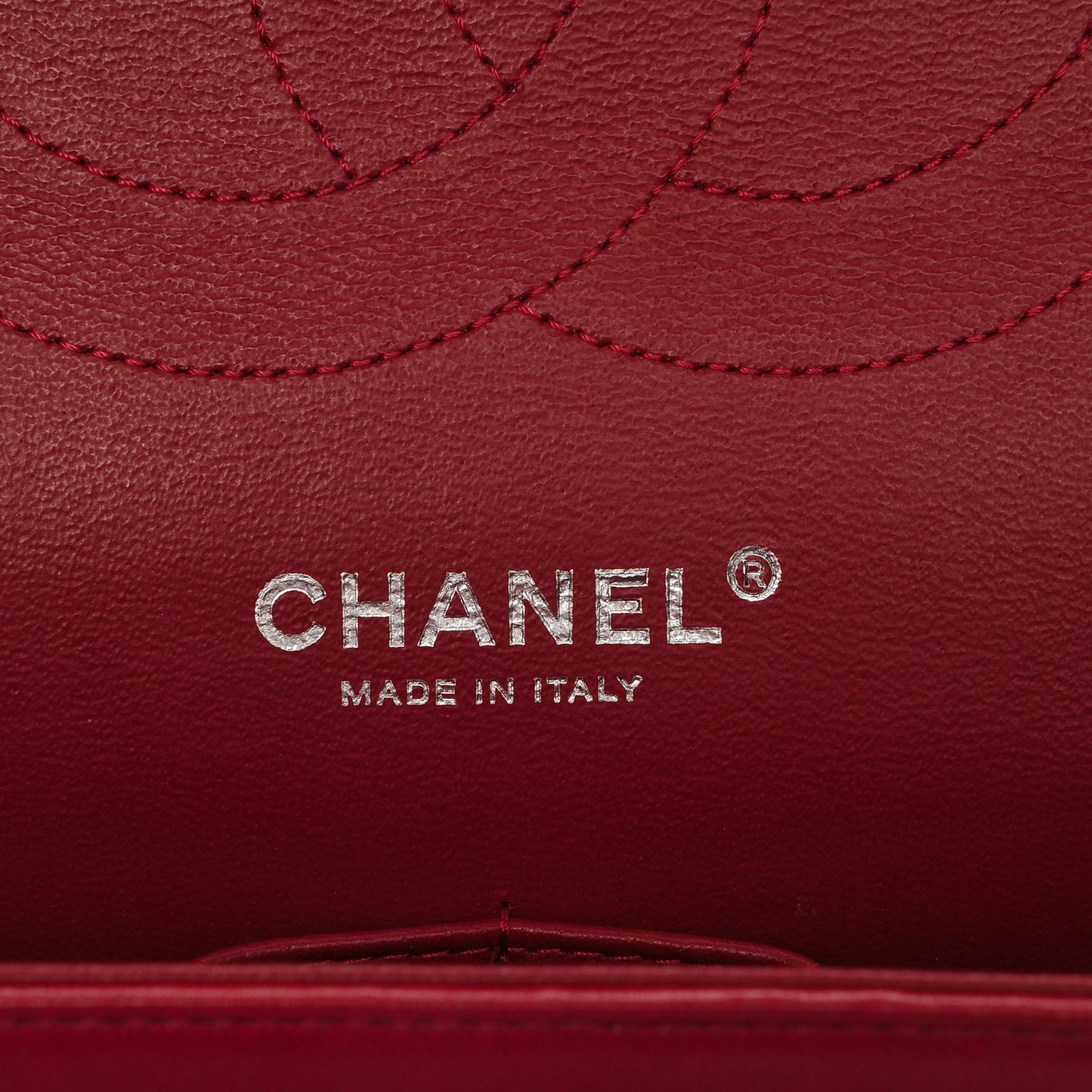 Lambskin Quilted Jumbo Double Flap Red