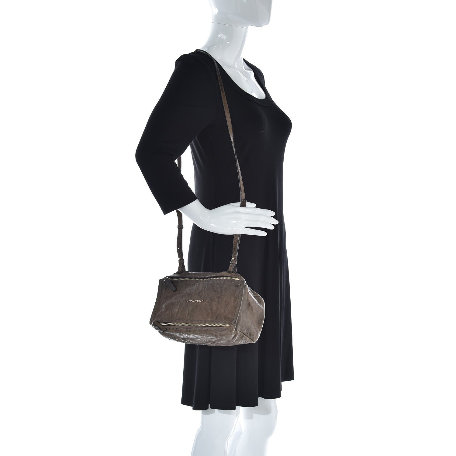 Givenchy Tumbled Sheepskin Mini Pandora Charcoal 2 of 7