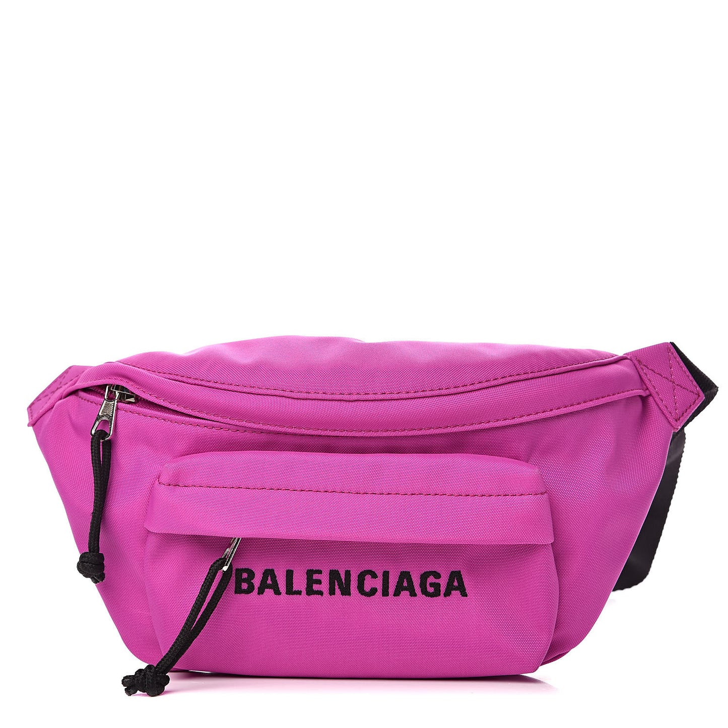 Sport Nylon Logo Embroidered Small Wheel Beltpack Fuchsia Black