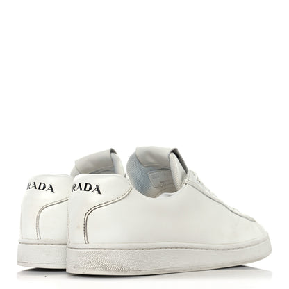 Prada Vitello Mens Logo Low Top Sneakers 43 White 5 of 10