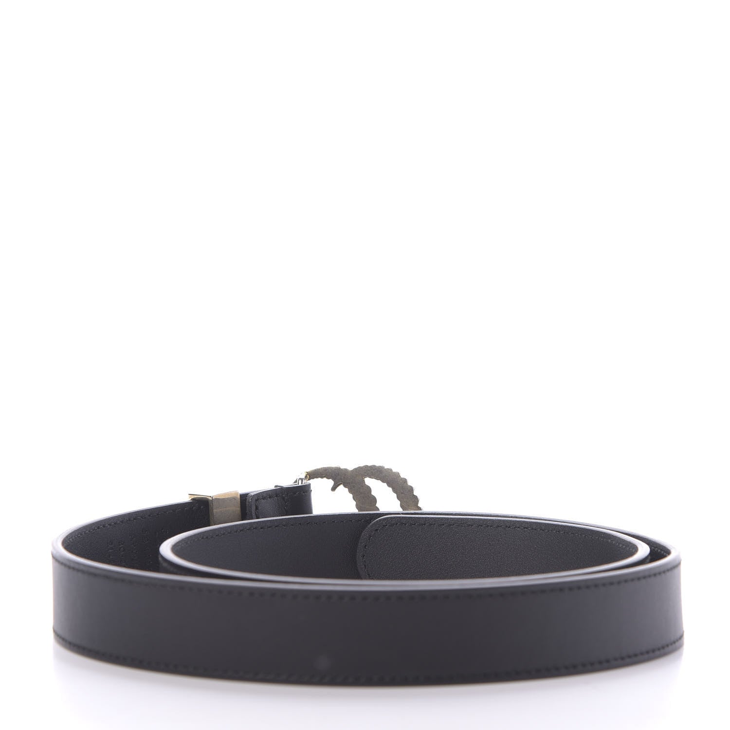 Gucci Moon Calfskin Torchon Double G 25mm Belt 80 32 Black 2 of 8