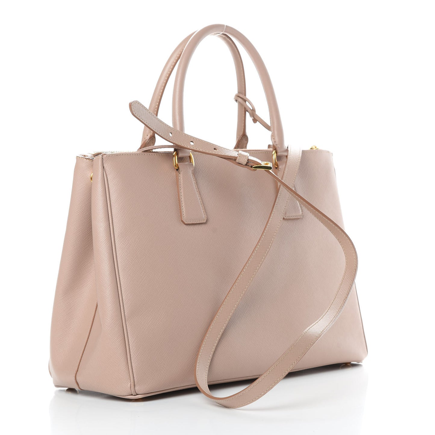 Saffiano Medium Galleria Double Zip Tote Cammeo