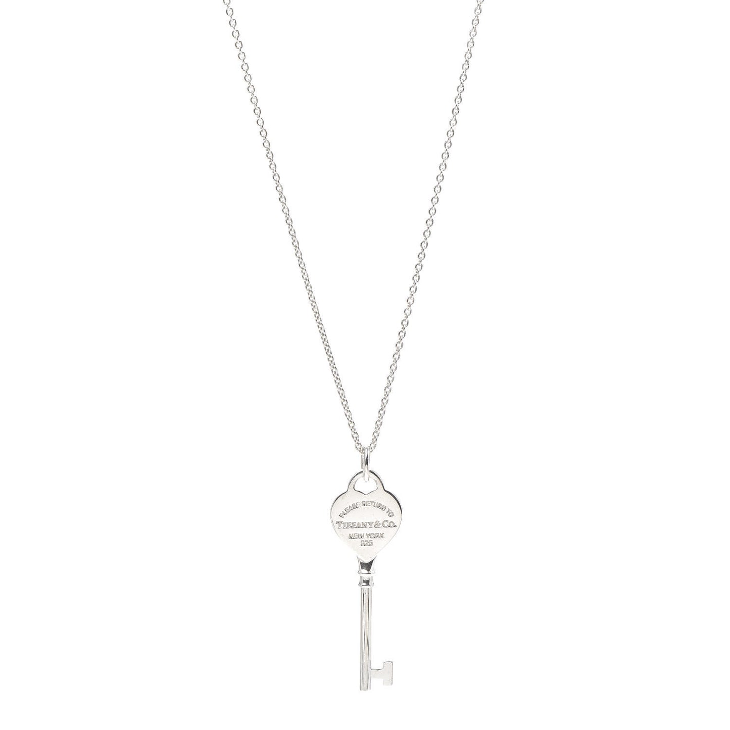 Sterling Silver Return to Tiffany Heart Key Pendant Necklace