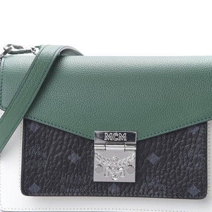 MCM Calfskin Visetos Small Patricia Crossbody Bag Eden Black 9 of 9