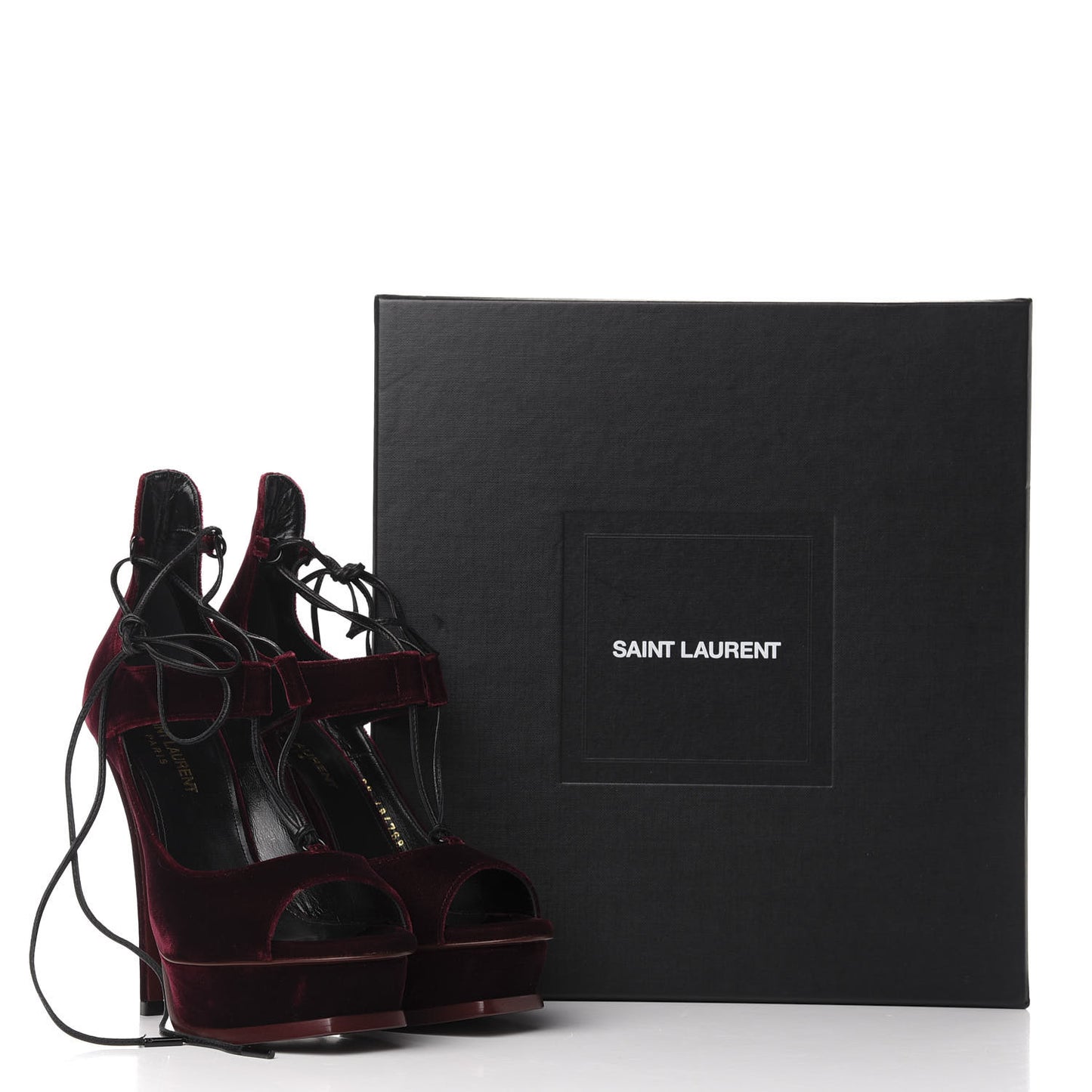 Velluto Master Lace Up Tribute 105 Platform Sandals 36.5 Burgundy