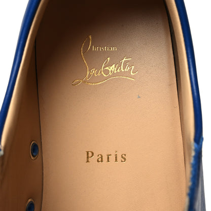 Christian Louboutin Calfskin Mens Louis Junior Spikes Flat Sneakers 43.5 Neptune 8 of 8