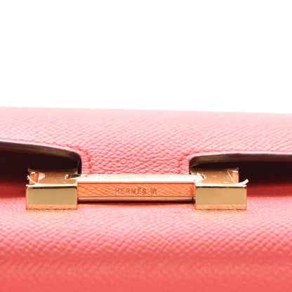 Hermes Epsom Constance Long Wallet Rose Jaipur 16 of 20