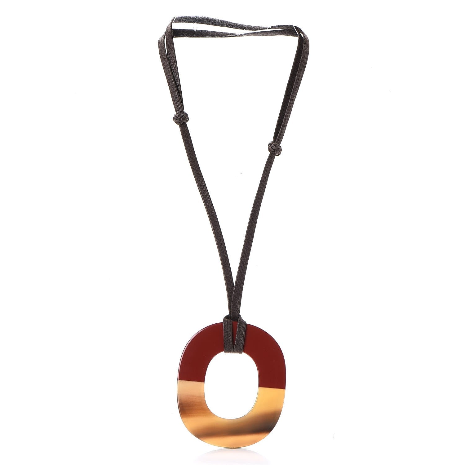 Hermes Buffalo Horn Isthme Pendant Necklace 3 of 7