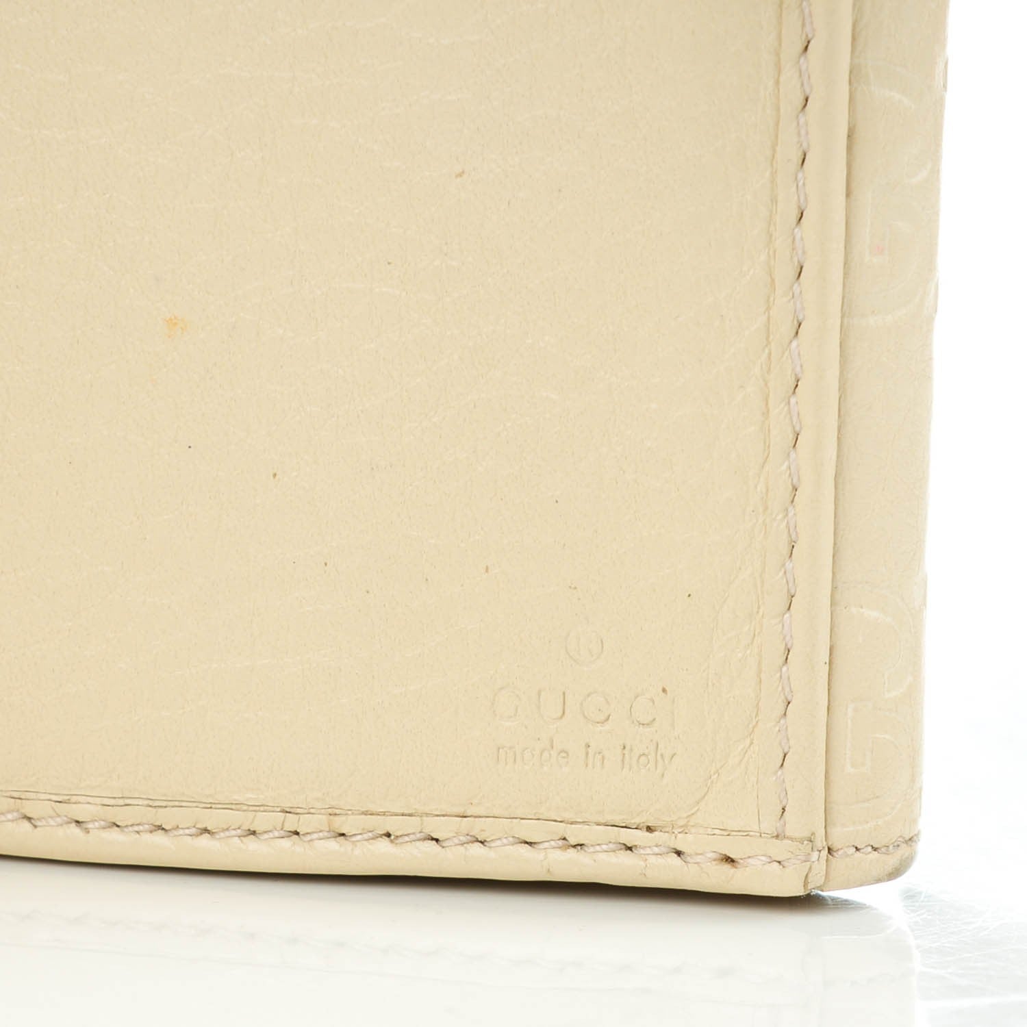 Gucci Guccissima Signoria Continental Wallet Off White 6 of 7