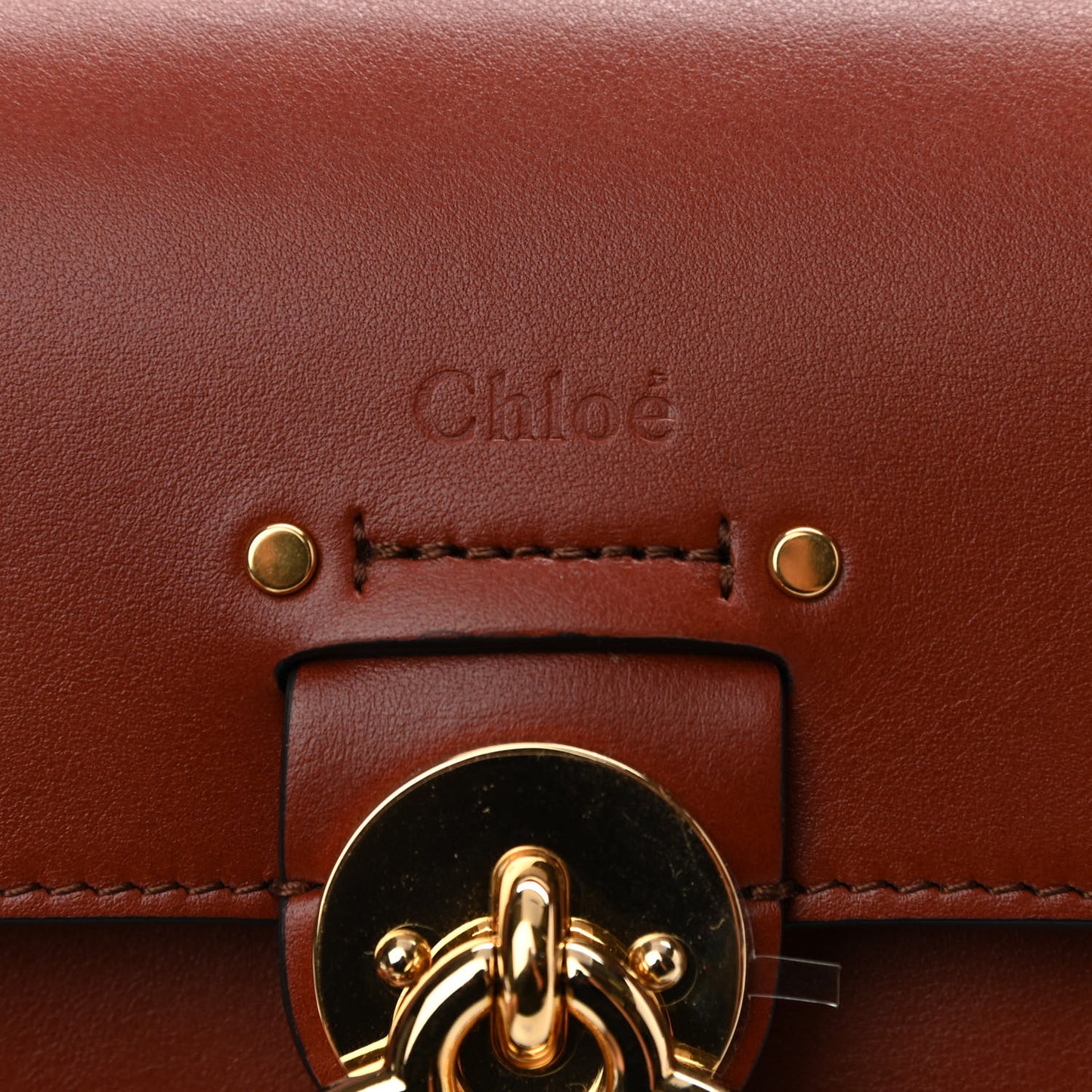 Calfskin Small Tess Bag Sepia Brown