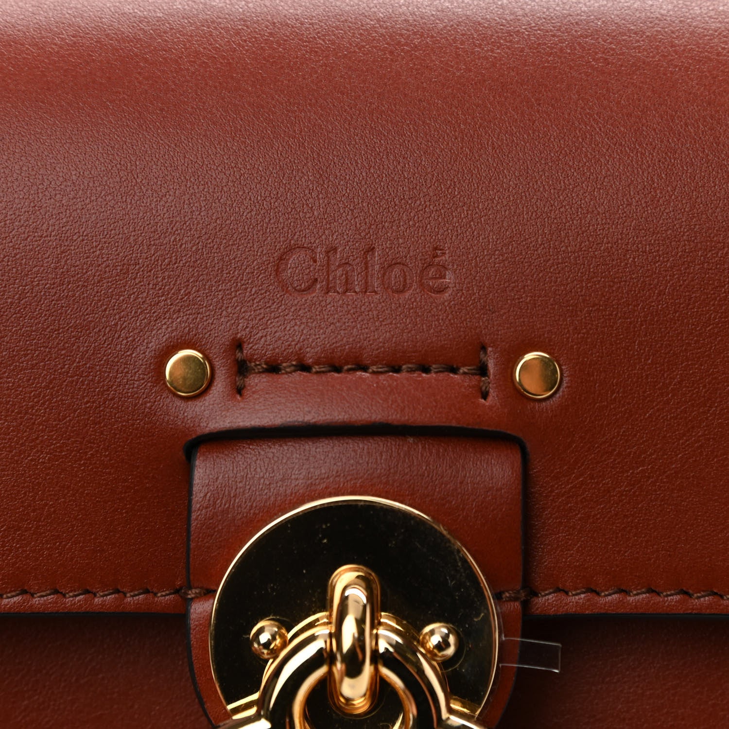 Chloe Calfskin Small Tess Bag Sepia Brown 7 of 9