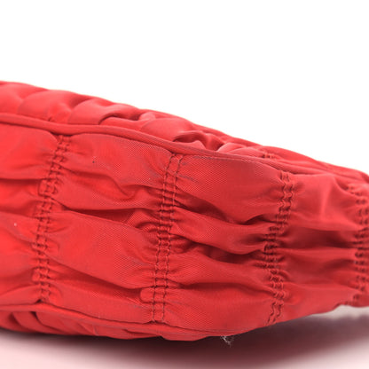 Prada Tessuto Nylon Gaufre Shoulder Bag Rosso 9 of 12
