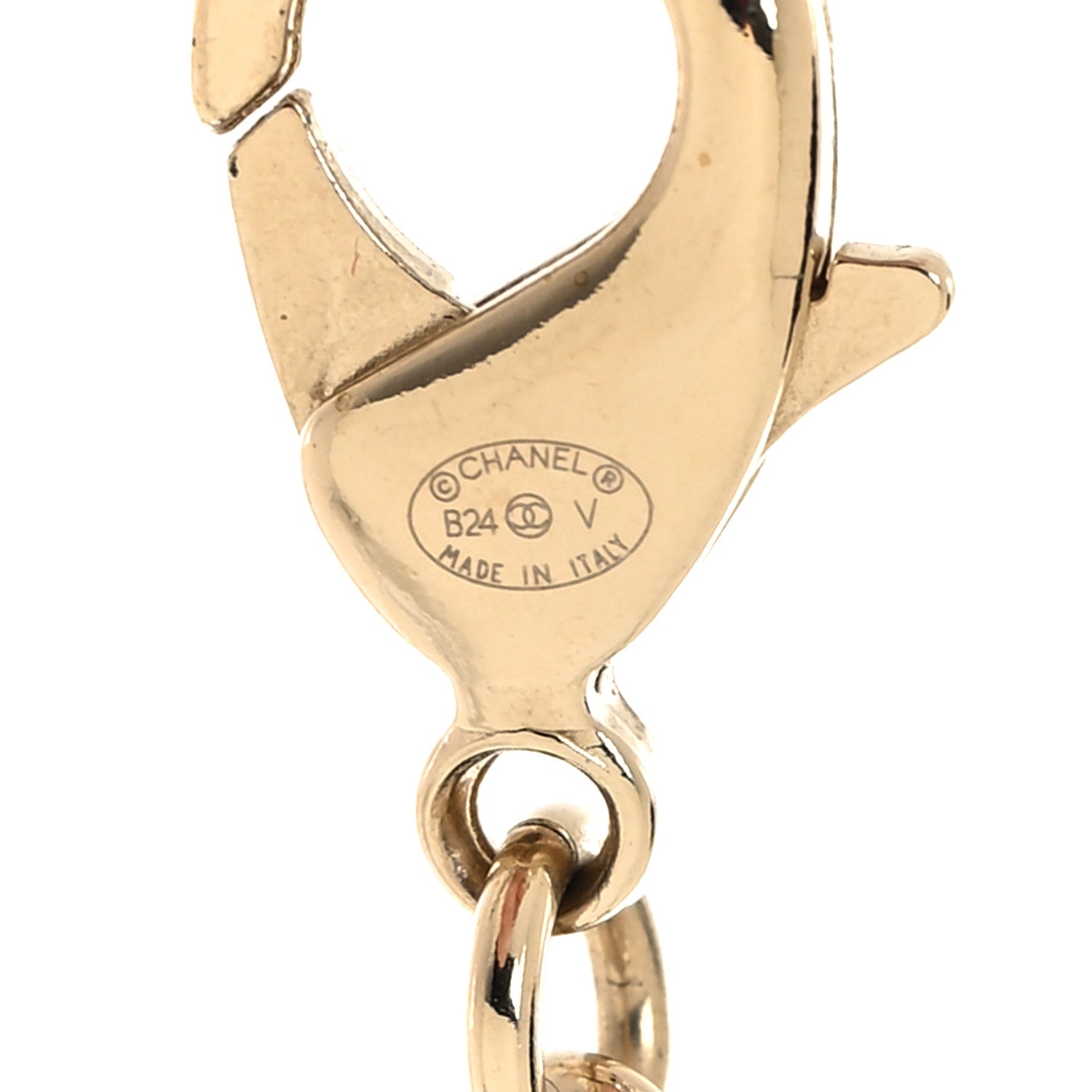 Chanel Crystal Chain CC Necklace Gold Silver 5 of 6