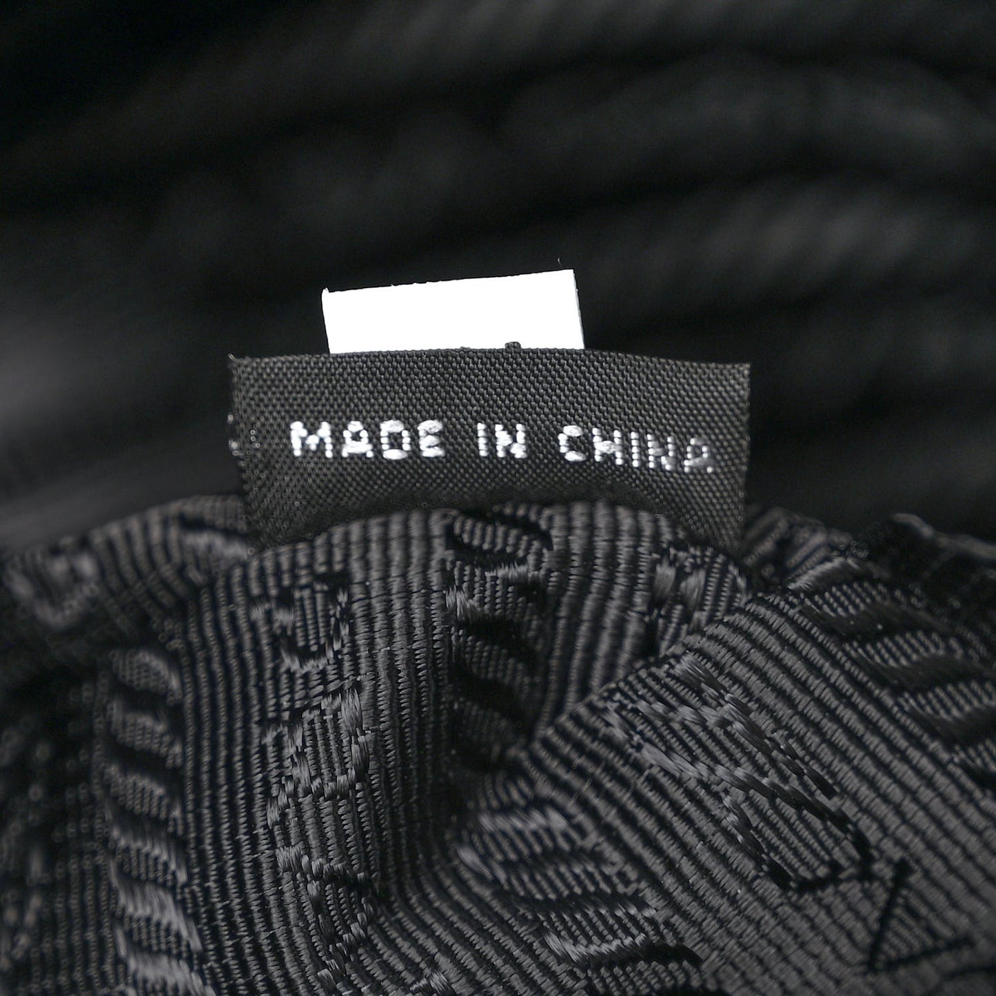 Nylon Tessuto Impuntu Quilted Tote Black