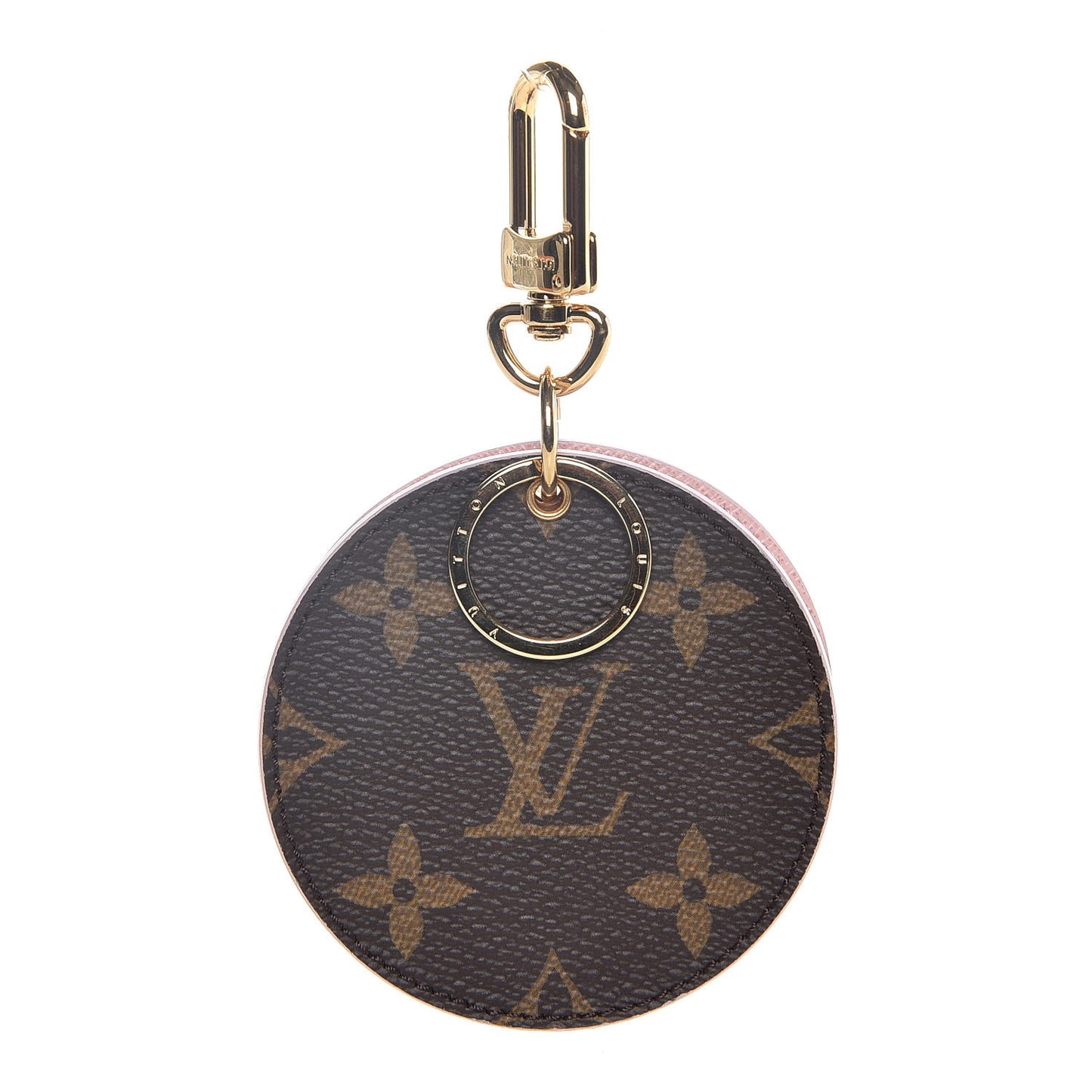 Monogram LV Mirror Key Holder Rose Ballerine