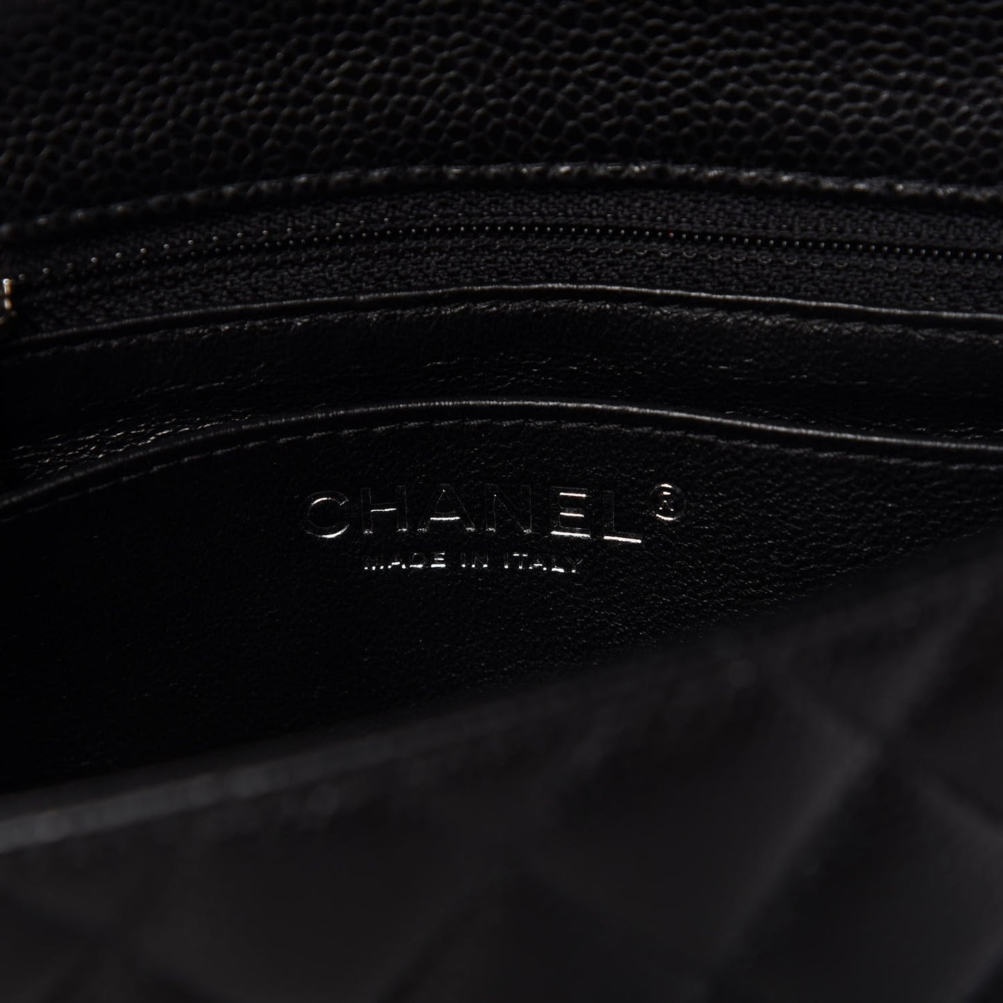 Caviar Quilted Mini Square Flap Black