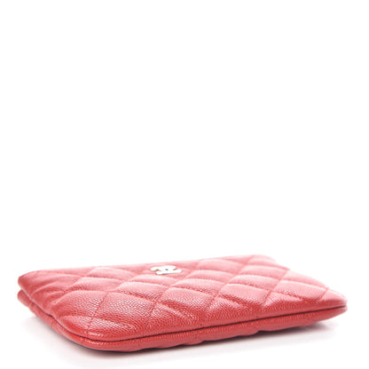 Chanel Caviar Quilted Small Cosmetic Case Red 4 of 8