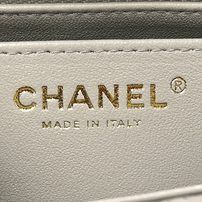 Chanel Lambskin Quilted Mini Rectangular Flap Grey 6 of 11