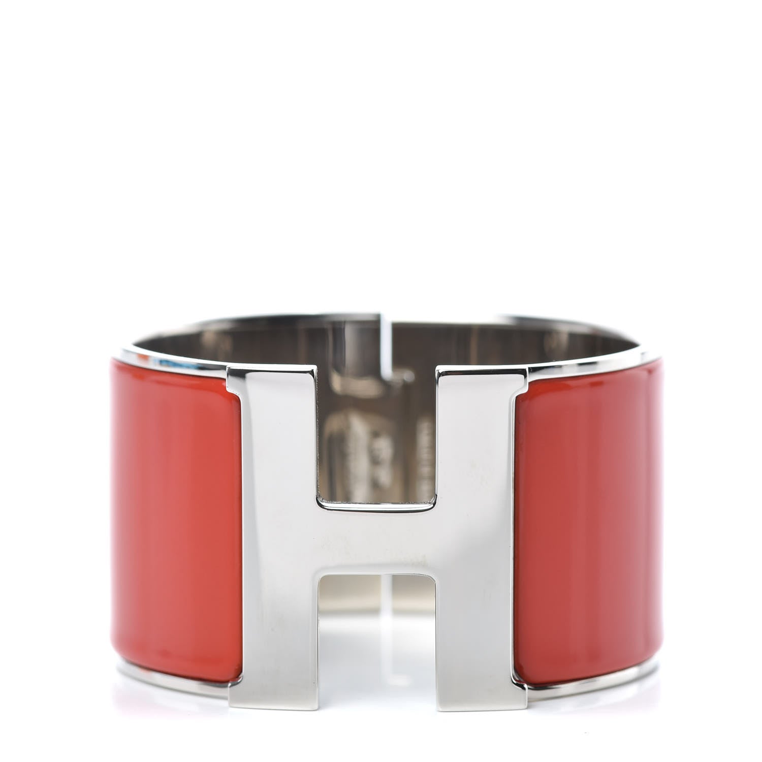 Hermes Enamel Extra Wide Clic Clac H Bracelet PM Red 1 of 7