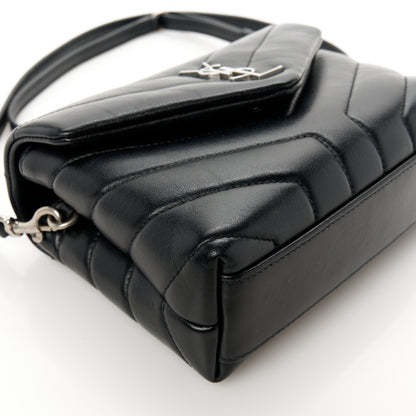 Saint Laurent Calfskin Y Quilted Monogram Toy Loulou Crossbody Bag Black 13 of 13