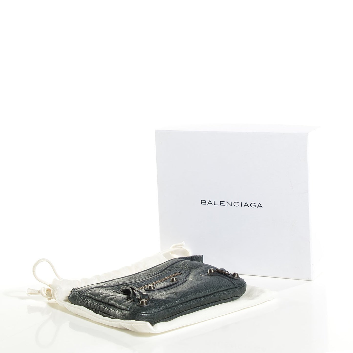 Agneau Classic Hardware M Porte-Monnaie Coin Purse Anthracite