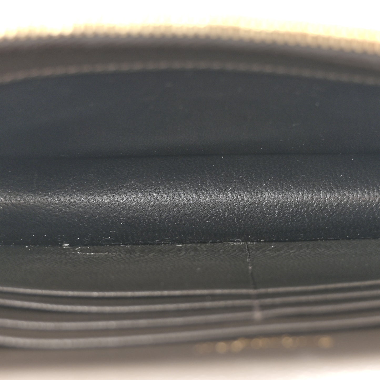 Grain De Poudre Matelasse Chevron Monogram Envelope Chain Wallet Pebble
