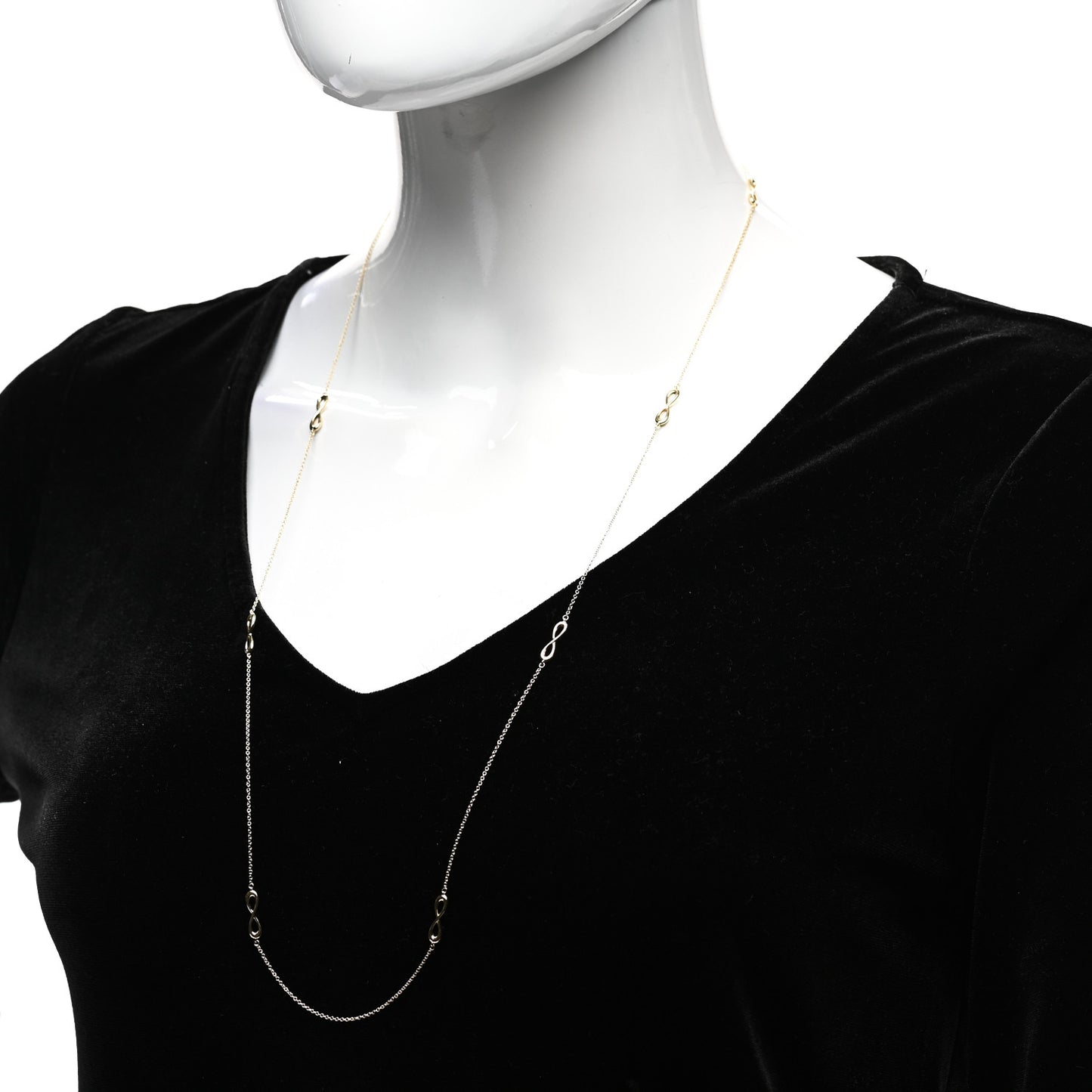 18K Yellow Gold Infinity Endless Necklace