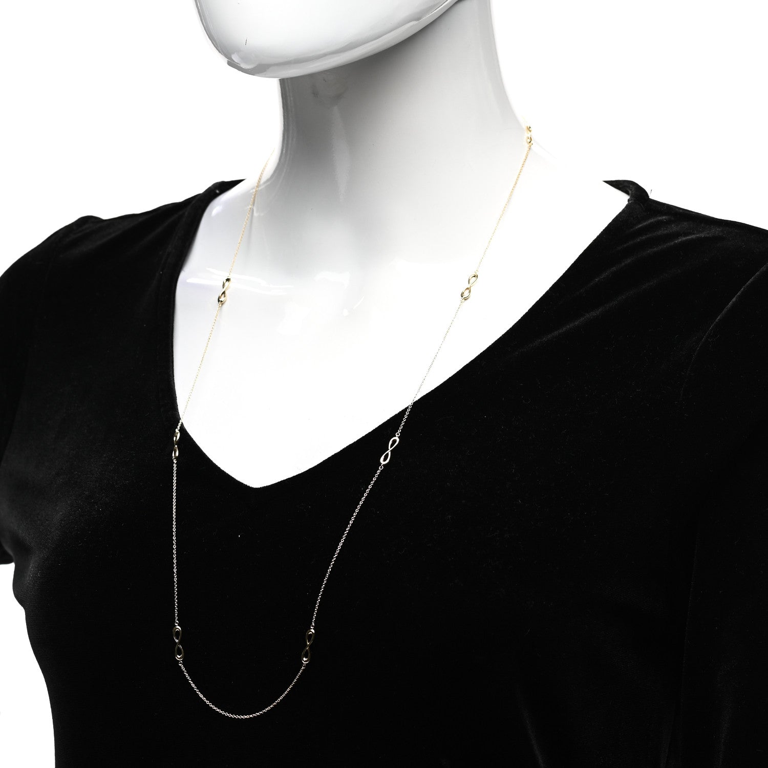 Tiffany 18K Yellow Gold Infinity Endless Necklace 2 of 5
