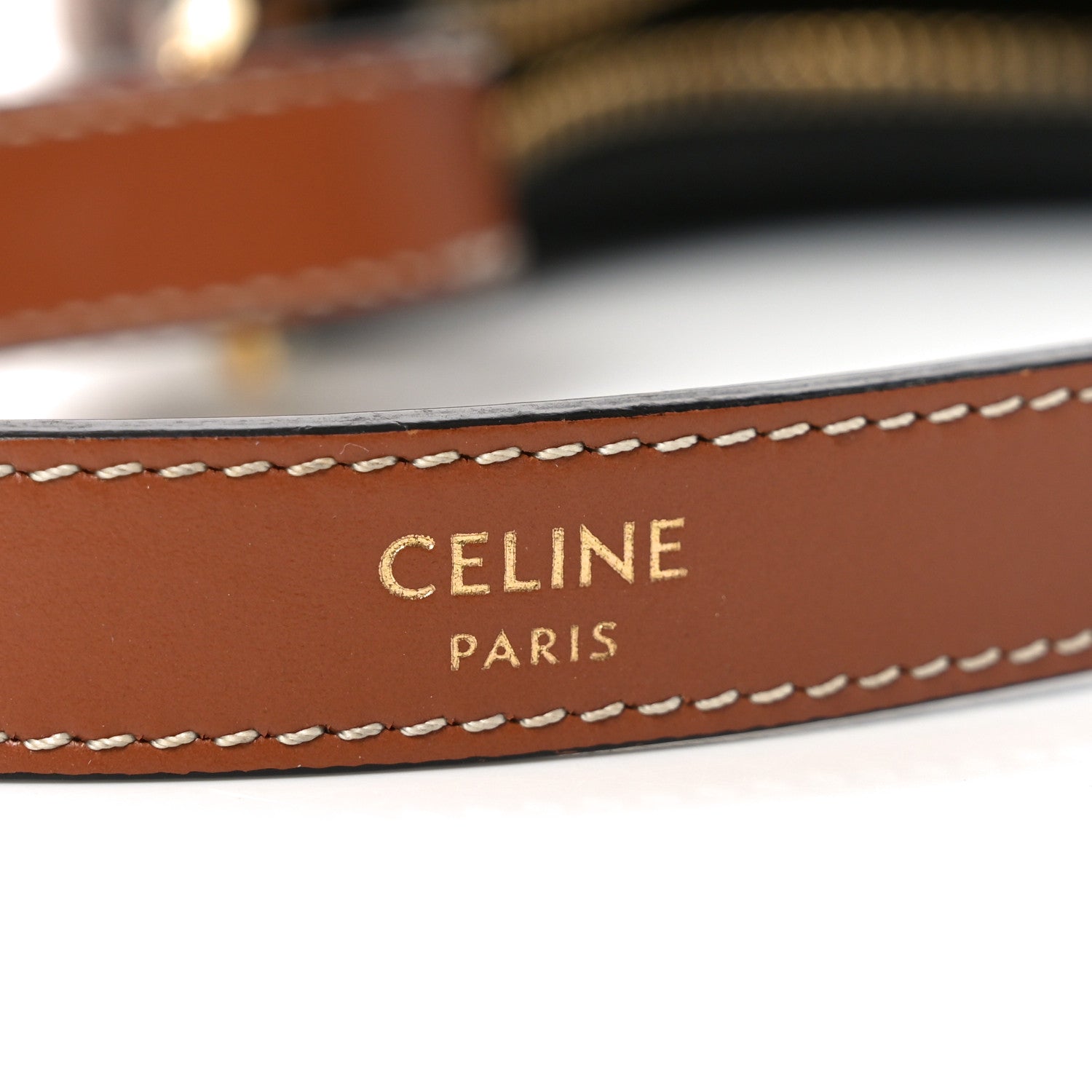 Celine Canvas Calfskin Mini Ava Triomphe Shoulder Bag Tan 11 of 17