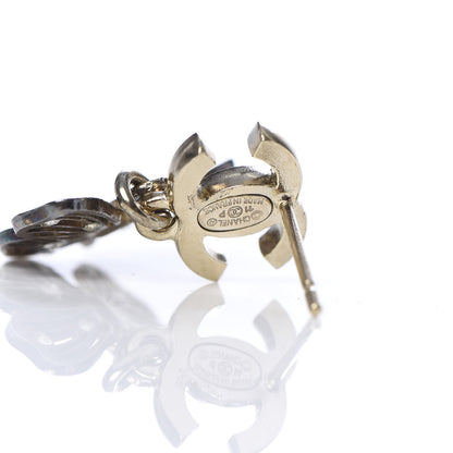 Chanel Crystal CC Butterfly Earrings Gold 5 of 5