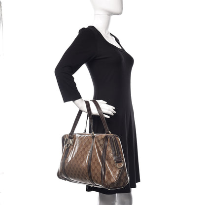 Gucci Crystal Monogram Large Duchessa Boston Dark Brown 2 of 13