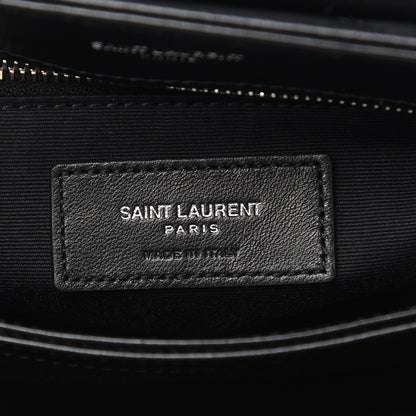 Saint Laurent Calfskin Y Quilted Monogram Toy Loulou Crossbody Bag Black 7 of 9