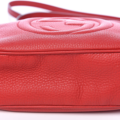 Gucci Pebbled Calfskin Small Soho Disco Bag Tabasco Red 9 of 10