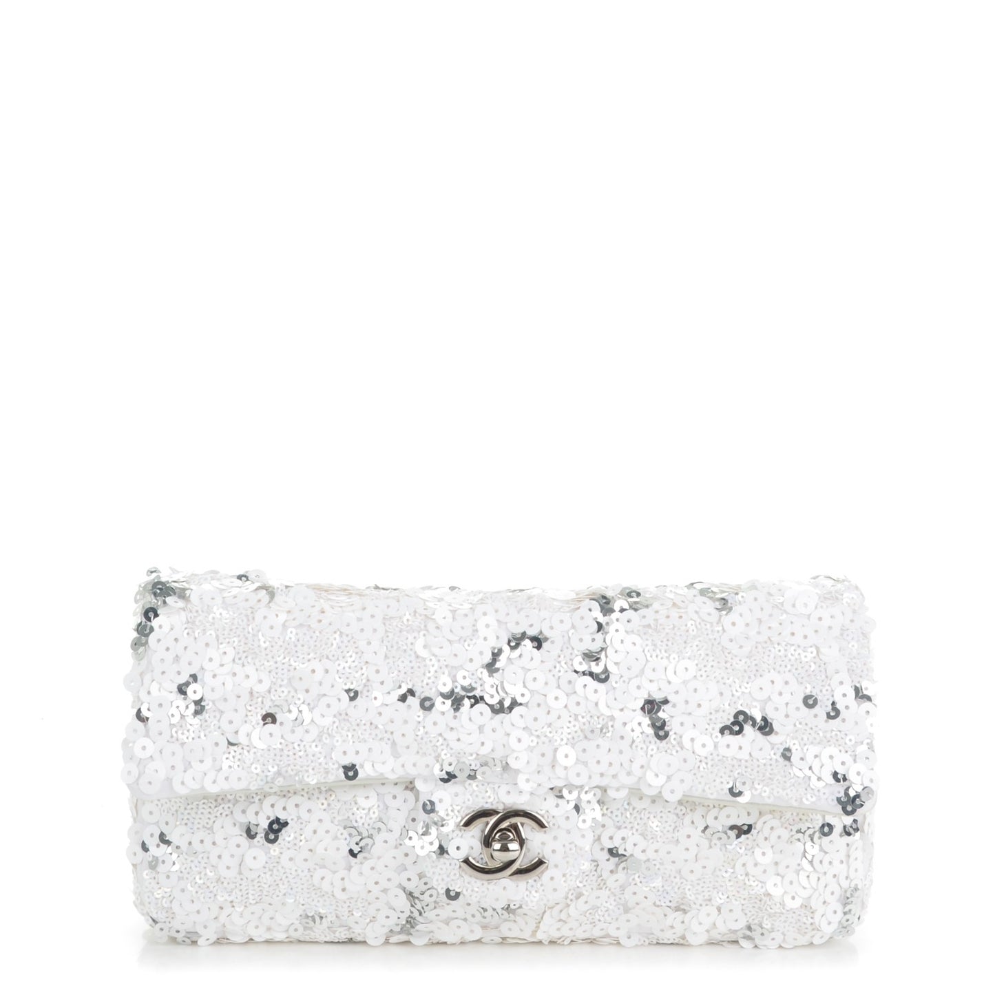 Sequin East West Flap Dark White