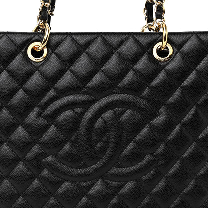 Chanel Caviar Quilted Grand Shopping Tote GST Black 9 of 12