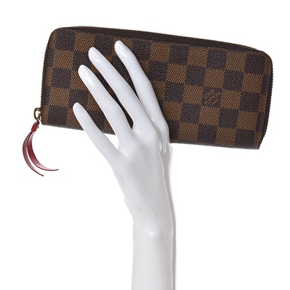 Louis Vuitton Damier Ebene Clemence Wallet Cherry 2 of 7