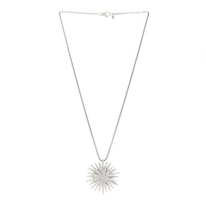 David Yurman Sterling Silver Diamond Large Starburst Pendant Necklace 2 of 4