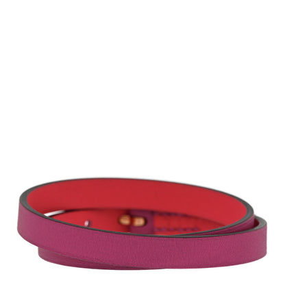 Hermes Swift Behapi Double Tour Bracelet T3 Rose Pourpre Rose Extreme 3 of 5