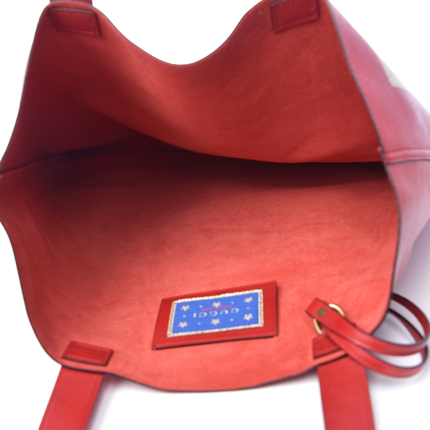 Gucci Calfskin Elton John Levon-Goodbye Tote Red 6 of 12