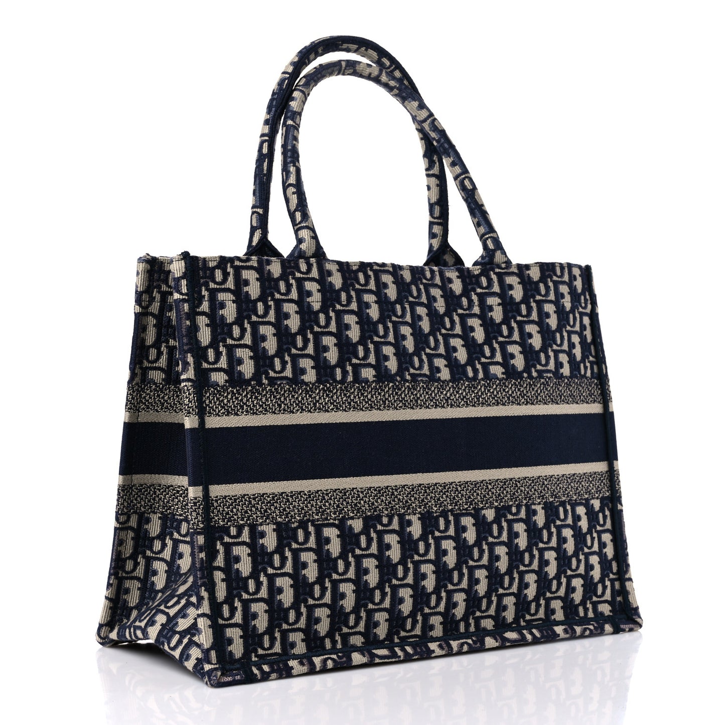 Oblique Medium Book Tote Blue Multicolor