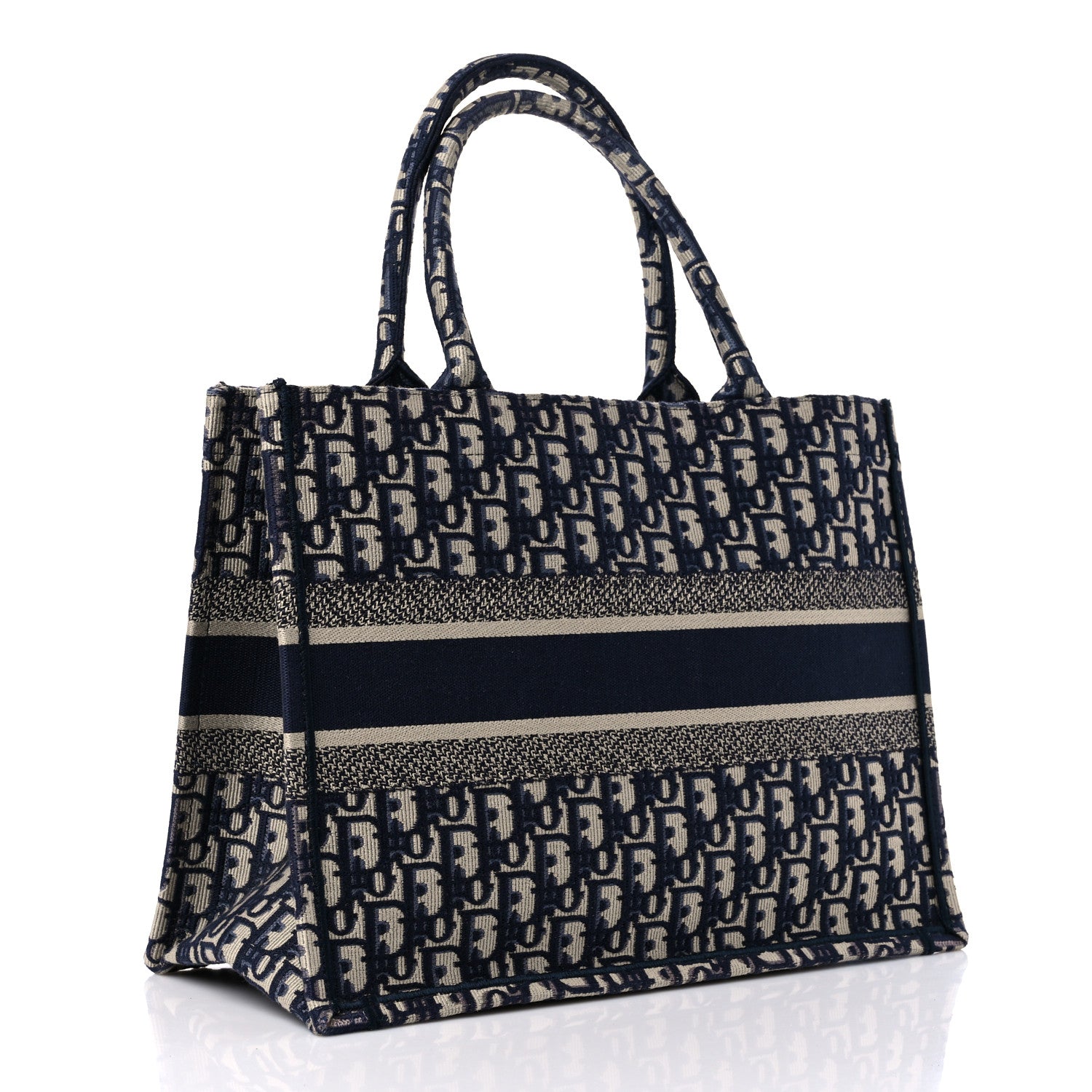 Christian Dior Oblique Medium Book Tote Blue Multicolor 3 of 14