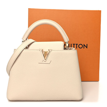 Louis Vuitton Taurillon Capucines BB Snow 11 of 11