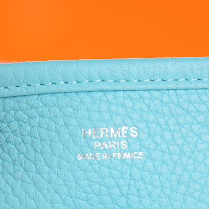 Hermes Taurillon Clemence Evelyne III PM Bleu Atoll 2 of 12