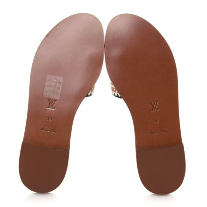 Louis Vuitton Monogram Crafty Lock It Flat Mule 36 Caramel 5 of 7