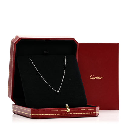 Cartier 18K White Gold Diamond SM D'Amour Pendant Necklace 5 of 5