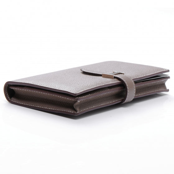 Hermes Epsom Leather Bearn Wallet Etoupe 4 of 8
